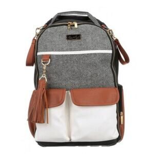 Itzy Ritzy Boss Diaper Bag Backpack - Coffee & Cream